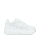 Weiße Rieker Damen Sneaker Low M7811-80 mit leichter und griffiger Plateausohle. Schuh Innenseite.