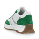 Weiße Rieker Damen Sneaker Low W1302-80 mit einer abriebfesten Sohle. Schuh von hinten.