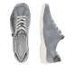 Graublaue remonte Damen Schnürschuhe R3412-14 mit einem Reißverschluss. Schuh von oben, liegend.