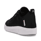 Schwarze Rieker Damen Sneaker Low 41906-00 mit einer flexiblen Sohle. Schuh von hinten.