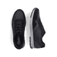 
Asphaltschwarze Rieker Herren Sneaker Low B2002-00 mit Schnürung sowie einer Profilsohle. Schuhpaar von oben.