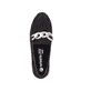 
Nachtschwarze remonte Damen Loafers R2544-02 mit einer flexiblen Profilsohle. Schuh von oben