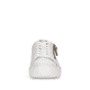 Weiße remonte Damen Sneaker D0903-81 mit Reißverschluss sowie Komfortweite G. Schuh von vorne.
