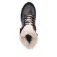 Schwarze Rieker Damen Schnürstiefel W0670-00 mit leichter und griffiger Sohle. Schuh von oben.
