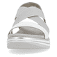 Graphitgraue remonte Damen Riemchensandalen D1J50-80 mit einem Elastikeinsatz. Schuh von vorne.