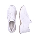 
Blütenweiße remonte Damen Sneaker D0G04-80 mit Schnürung sowie einer flexiblen Sohle. Schuhpaar von oben.