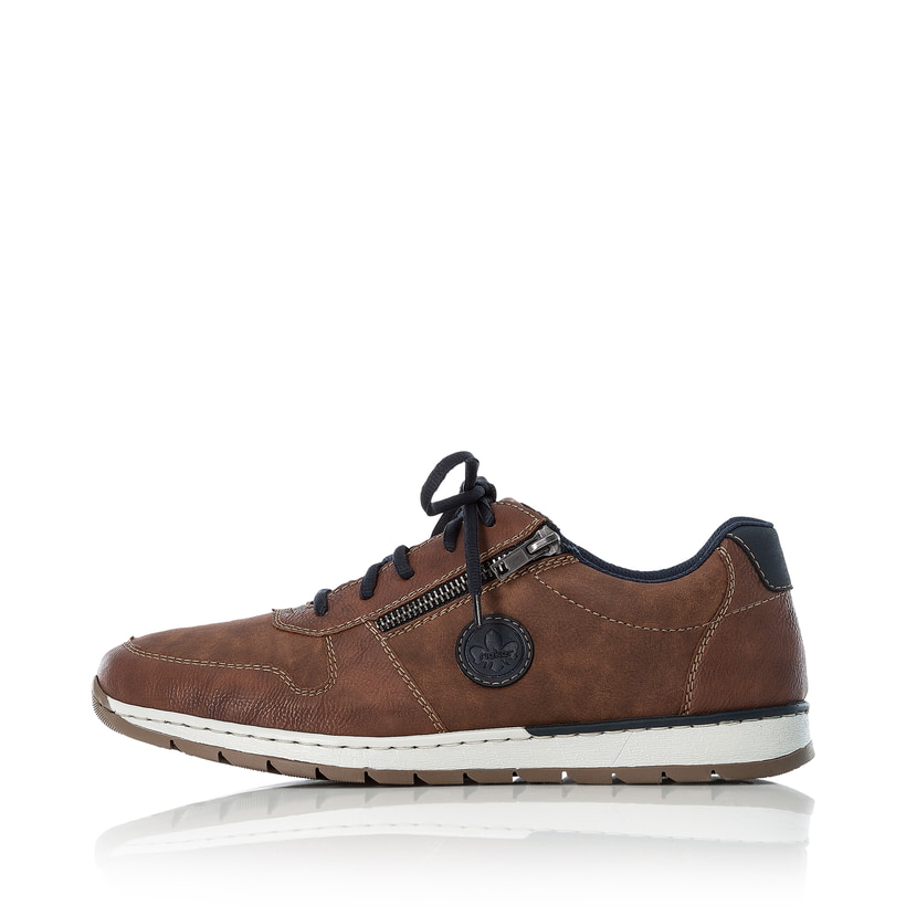 
Karamellbraune Rieker Herren Sneaker Low B2114-24 mit Schnürung und Reißverschluss. Schuh Außenseite