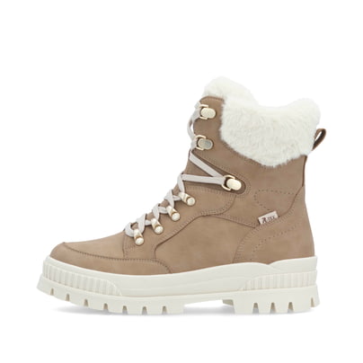 Rieker Damen Schnürstiefel braunbeige