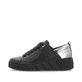 Schwarze Rieker Damen Sneaker Low W0502-03 mit einer ultraleichten Plateausohle. Schuh Außenseite.