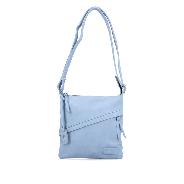 remonte Damen Handtasche Q0619-10 in Himmelblau aus Kunstleder mit Reißverschluss. Handtasche Vorderseite.