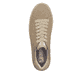 Braune Rieker Damen Sneaker Low W0704-20 mit strapazierfähiger Plateausohle. Schuh von oben.