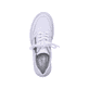 Weiße Rieker Damen Sneaker Low M1903-80 mit einer Plateausohle. Schuh von oben.