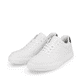 Weiße Rieker Herren Sneaker Low B9906-80 mit einer leichten und dämpfenden Sohle. Schuhpaar seitlich schräg.