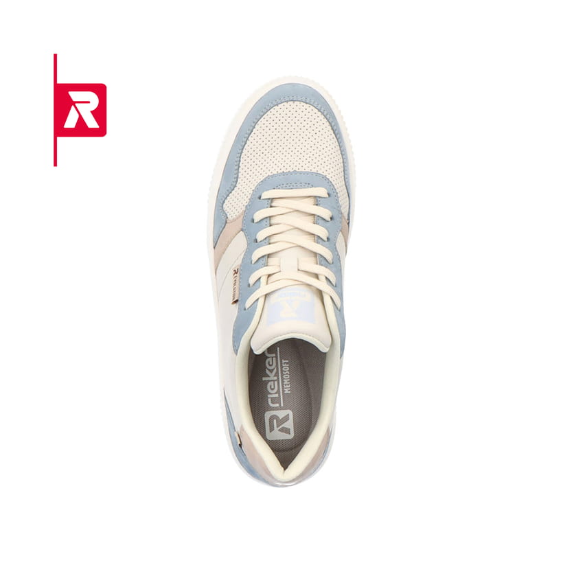 Rieker EVOLUTION Damen Sneaker vanilla-white light-blue