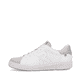 Weiße Rieker Damen Sneaker Low 41900-80 mit flexibler und super leichter Sohle. Schuh Außenseite.
