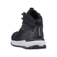 Schwarze Rieker Herren Sneaker High U0161-00 mit wasserabweisender TEX-Membran. Schuh von hinten.