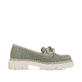 Mintgrüne Rieker Damen Loafers M3867-52 mit einer schockabsorbierenden Plateausohle. Schuh Innenseite