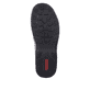 Ozeanblaue Rieker Damen Slipper L0546-14 mit einer Gummischnürung. Schuh Laufsohle.
