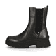 Schwarze Rieker Damen Chelsea Boots W0380-01 mit einer Plateausohle. Schuh Außenseite.