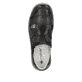 Graue Rieker Herren Slipper 04050-40 mit Klettverschluss sowie Extraweite H. Schuh von oben.