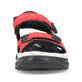 Rote Rieker Damen Trekkingsandalen 64074-33 mit einer ultra leichten Sohle. Schuh von vorne.
