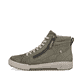 Grüne Rieker Damen Sneaker High W0164-54 mit einer leichten und griffigen Sohle. Schuh Außenseite.