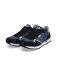 Blaue Rieker Herren Sneaker Low U0300-14 mit einer griffigen und leichten Sohle. Schuhpaar seitlich schräg.