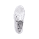 Weiße Rieker Damen Schnürschuhe M2300-80 mit Reißverschluss sowie Löcheroptik. Schuh von oben.