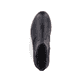 
Graphitschwarze Rieker Damen Kurzstiefel X9165-00 mit einer Profilsohle mit Keilabsatz. Schuh von oben