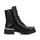 Urbanschwarze Rieker Damen Biker Boots 72607-00 mit stylischem Schaft. Schuh Innenseite.