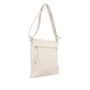 remonte Damen Handtasche Q0621-60 in Vanillebeige aus Kunstleder mit Reißverschluss. Handtasche linksseitig.