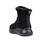 Schwarze Rieker Damen Kurzstiefel 42170-00 mit wasserabweisender TEX-Membran. Schuh von hinten.