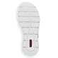 Weiße Rieker Damen Slipper 55064-80 mit Gummischnürung sowie Ziernähten. Schuh Laufsohle.