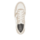Weiße Rieker Damen Sneaker Low W0701-82 mit einer abriebfesten Sohle. Schuh von oben.