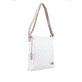 remonte Damen Handtasche Q0620-80 in Macciatoweiß aus Kunstleder mit Reißverschluss. Handtasche linksseitig.