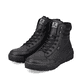Schwarze Rieker Herren Sneaker High U0071-01 mit wasserabweisender TEX-Membran. Schuhpaar seitlich schräg.