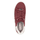 Rote Rieker Damen Sneaker Low W1204-35 mit einer ultraleichten Plateausohle. Schuh von oben.