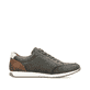 Grüne Rieker Herren Sneaker Low 11903-52 mit einem Reißverschluss. Schuh Innenseite.