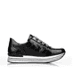 Glanzschwarze remonte Damen Sneaker D1302-02 mit einer flexiblen Plateausohle. Schuh Innenseite