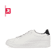 Kristallweiße Rieker EVOLUTION Herren Sneaker U0400-80 mit einer robusten Profilsohle. Schuh Außenseite.