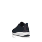 Schwarze waschbare Rieker Damen Sneaker Low 40101-00 mit flexibler Sohle. Schuh von hinten.