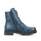 Blaue Rieker Damen Biker Boots Y2440-12 mit einer robusten Profilsohle. Schuh Innenseite