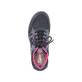 
Marineblaue Rieker Damen Schnürschuhe M0501-14 mit einer schockabsorbierenden Sohle. Schuh von oben