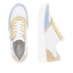 Mehrfarbige remonte Damen Sneaker D0J01-83 mit einem Reißverschluss. Schuh von oben, liegend.
