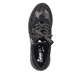 
Nachtschwarze Rieker Damen Sneaker Low N1411-90 mit einer schockabsorbierenden Sohle. Schuh von oben