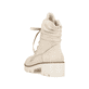 
Hellbeige Rieker Damen Schnürstiefel X5717-62 mit einer Profilsohle mit Blockabsatz. Schuh von hinten