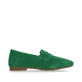 Smaragdgrüne remonte Damen Loafer D0K02-52 mit einem Elastikeinsatz. Schuh Innenseite.