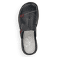 Schwarze Rieker Damen Clogs 46362-00 mit einem Klettverschluss. Schuh von oben.