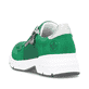 Grüne Rieker Damen Sneaker Low 48135-52 mit Reißverschluss sowie Komfortweite G. Schuh von hinten.