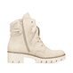 Hellbeige Rieker Damen Schnürstiefel X5717-62 mit einer Profilsohle mit Blockabsatz. Schuh Innenseite